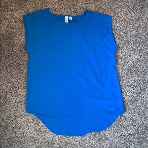 Blue, flowy, formal top